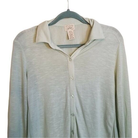 Eye Lash Couture Womens Sz XS Mint Green Solid Long Sleeve Cardigan Sweater - Picture 2 of 9